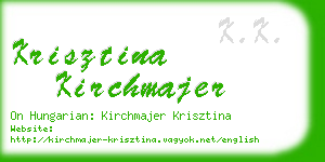 krisztina kirchmajer business card